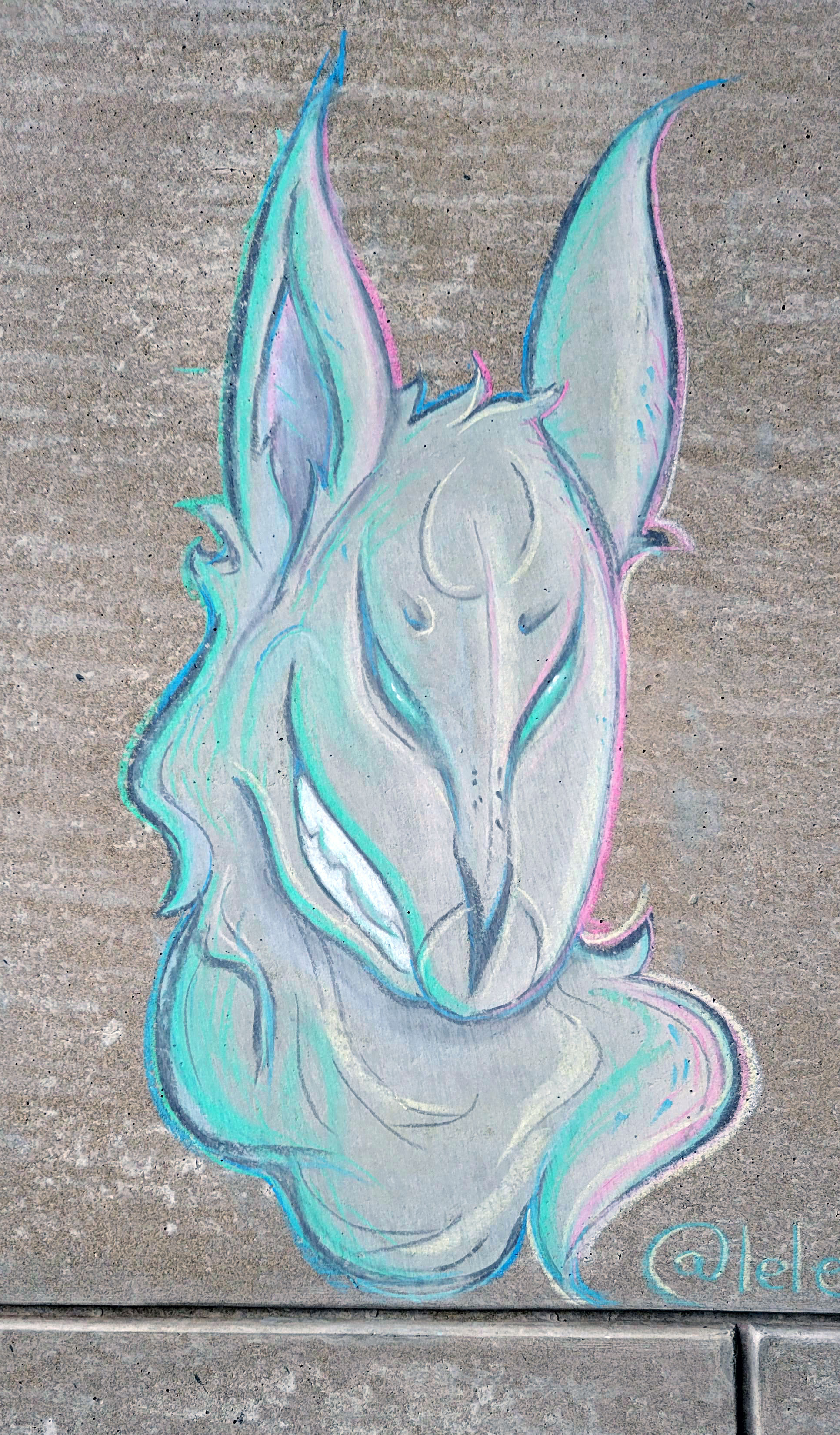 Students Sketch Chalk Art Outside Sheridan Art&nbsp;Building